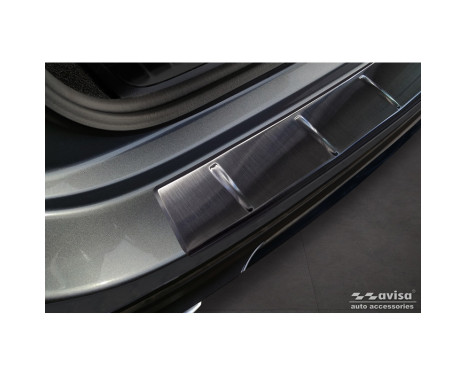 Black Stainless Steel Rear Bumper Protector Fits Mercedes GLE II (W167) Facelift 2023- 'Ribs', Image 2