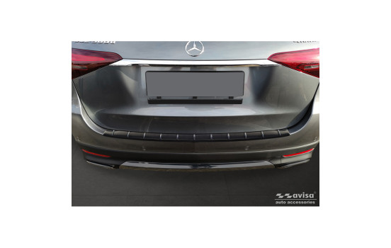 Black Stainless Steel Rear Bumper Protector Fits Mercedes GLE II (W167) Facelift 2023- 'Ribs', Image 3
