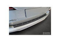 Black Stainless Steel Rear Bumper Protector Fits Skoda Kamiq Facelift 2023- 'Ribs'
