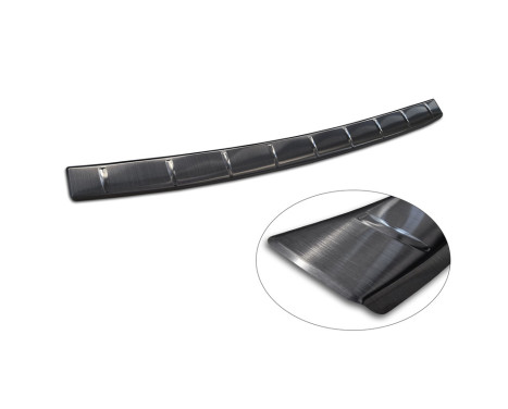 Black Stainless Steel Rear Bumper Protector Fits Skoda Kamiq Facelift 2023- 'Ribs', Image 5