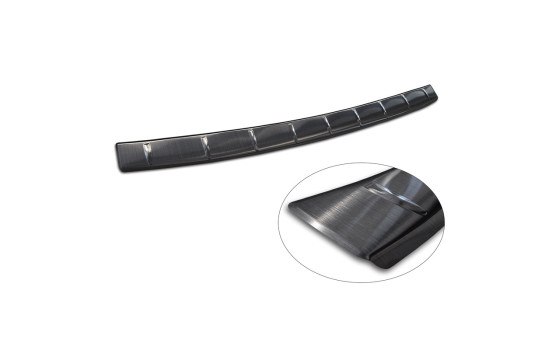 Black Stainless Steel Rear Bumper Protector Fits Skoda Kamiq Facelift 2023- 'Ribs', Image 5