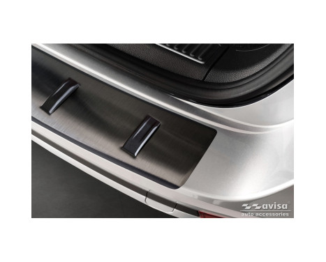 Black Stainless Steel Rear Bumper Protector for Skoda Superb III Combi 2015-2023 incl. Scout, Image 3