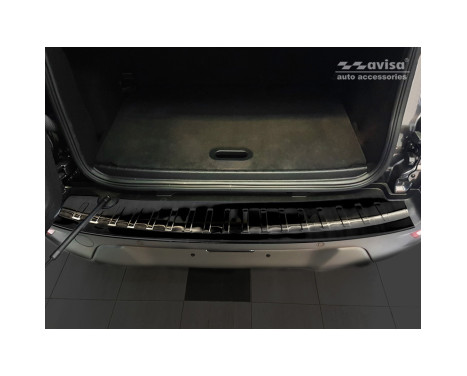Black Stainless Steel Rear Bumper Protector Ford Ecosport II Facelift 2017- 'Ribs', Image 3