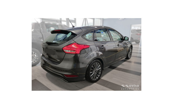 Black stainless steel rear bumper protector Ford Focus III HB Facelift 2014-2018 & Fiesta 2017-2023, Image 5