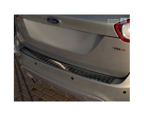 Black stainless steel rear bumper protector Ford Kuga 2008-2012 'Ribs', Image 2