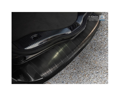 Black Stainless Steel Rear Bumper Protector Ford Mondeo V Wagon 2014- 'Ribs', Image 2