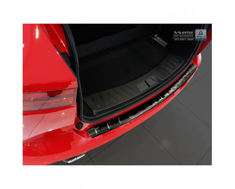 Black stainless steel rear bumper protector Jaguar E-Pace 2017- 'Ribs'