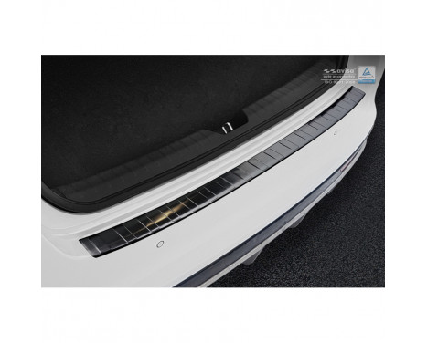Black stainless steel rear bumper protector Kia Optima Sedan 2015- Ribs'