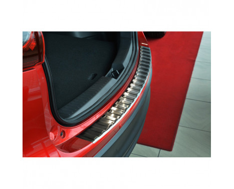 Black stainless steel rear bumper protector Mazda CX-5 2012- 'Ribs'