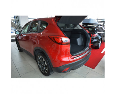 Black stainless steel rear bumper protector Mazda CX-5 2012- 'Ribs', Image 3