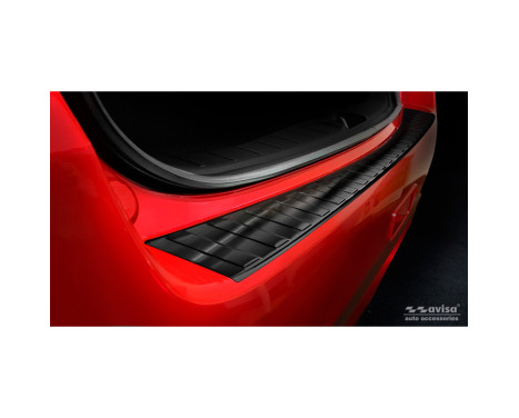 Black stainless steel rear bumper protector Mitsubishi ASX Facelift 2019- 'Ribs', Image 3