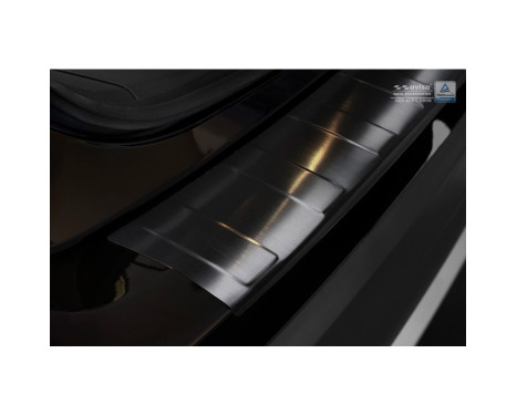 Black stainless steel rear bumper protector Mitsubishi Outlander III 2015- 'RIbs', Image 4