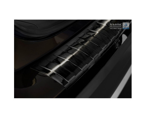 Black Stainless Steel Rear Bumper Protector Mitsubishi Outlander III Facelift 2015- 'RIbs', Image 4