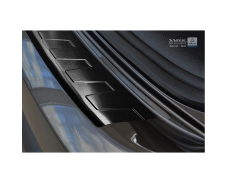 Black stainless steel rear bumper protector Nissan Qashqai II 2014-2017 'Ribs', Image 2