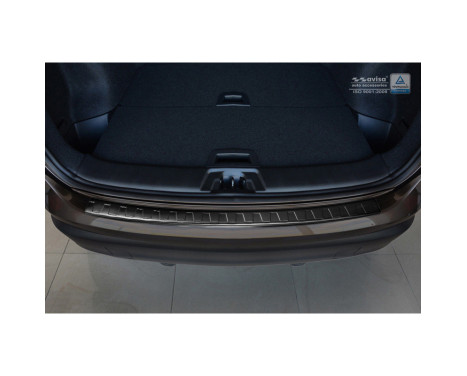 Black stainless steel rear bumper protector Nissan Qashqai II 2014-2017 'Ribs', Image 3