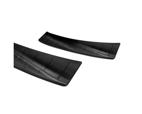 Black stainless steel rear bumper protector Opel Corsa F HB 5-door GS-Line 2019- 'Ribs', Image 4