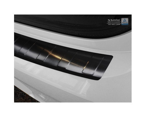 Black Stainless steel Rear bumper protector Opel Insignia Grand Sport 5-door 2017- 'Ribs', Image 4