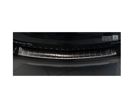 Black stainless steel rear bumper protector Opel Mokka X 2016- 'Ribs', Image 2