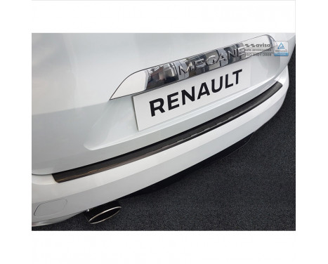 Black stainless steel rear bumper protector Renault Megane IV Grandtour 2016- 'Ribs'