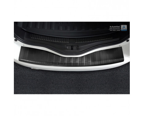 Black stainless steel rear bumper protector Renault Megane IV Grandtour 2016- 'Ribs', Image 3