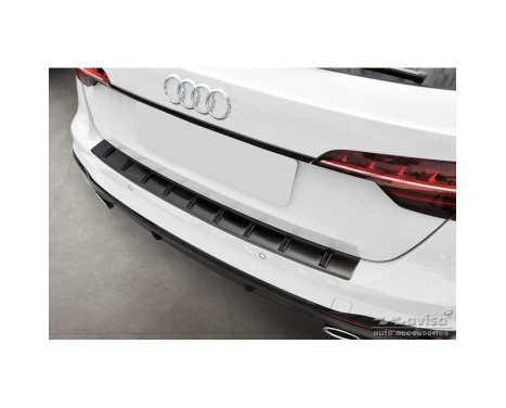 Black stainless steel rear bumper protector suitable for Audi A4 Avant B9 (incl. S-Line) 2015-2019 & Facelift 20
