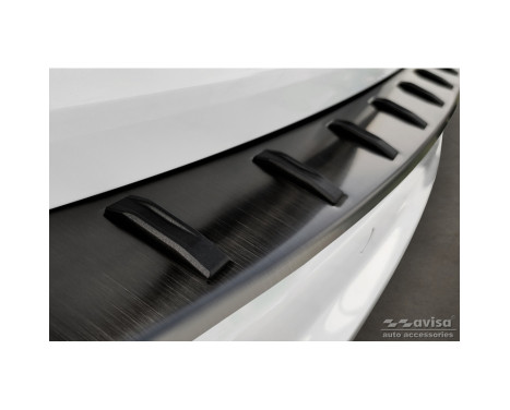 Black stainless steel rear bumper protector suitable for Audi A4 Avant B9 (incl. S-Line) 2015-2019 & Facelift 20, Image 4