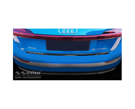 Black stainless steel rear bumper protector suitable for Audi E-Tron incl. Sportback 2018-, Image 2