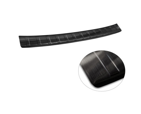 Black stainless steel rear bumper protector suitable for BMW 3-Series G21 Touring 2019-2022 'Ribs', Image 6