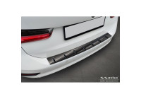 Black stainless steel rear bumper protector suitable for BMW 3 Series (G21) Touring 2019-2022 'STRONG EDITION'