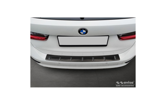 Black stainless steel rear bumper protector suitable for BMW 3 Series (G21) Touring 2019-2022 'STRONG EDITION', Image 2