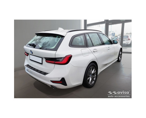 Black stainless steel rear bumper protector suitable for BMW 3 Series (G21) Touring 2019-2022 'STRONG EDITION', Image 5