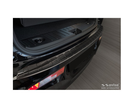 Black Stainless Steel Rear Bumper Protector suitable for BMW i3 (i01) Facelift 2017- 'Ribs', Image 3