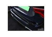 Black Stainless Steel Rear Bumper Protector suitable for BMW iX3 (G08) 2020- 'Ribs'