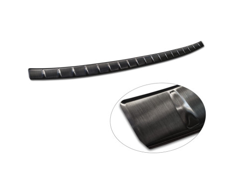 Black Stainless Steel Rear Bumper Protector suitable for BMW X4 G02 FL 2021 - with M-Package 'Ribs', Image 6