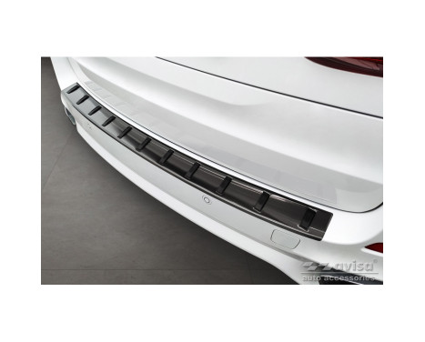 Black stainless steel rear bumper protector suitable for BMW X5 F15 (incl. M-Package) 2013-2018 'STRONG EDITION'