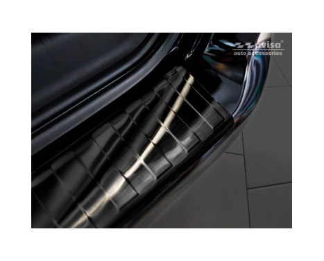 Black stainless steel Rear bumper protector suitable for CitroÃƒÂ «n Berlingo (Multispace) & Peugeot Partner, Image 2
