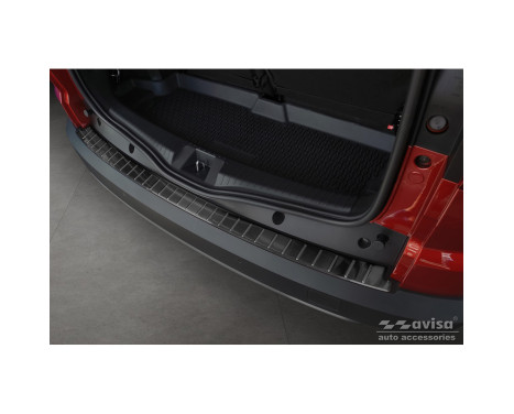 Black Stainless Steel Rear Bumper Protector suitable for Dacia Jogger 2022- 'Ribs'