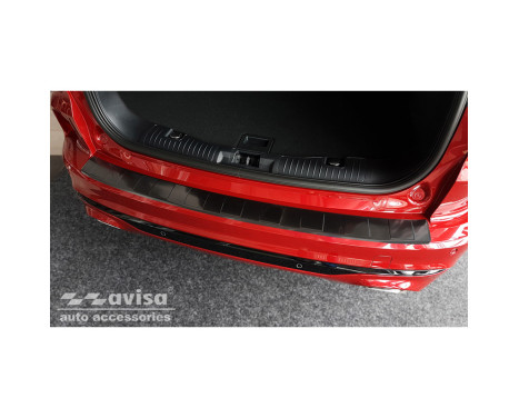 Black Stainless Steel Rear Bumper Protector suitable for Ford Kuga III ST-Line 2019- 'Ribs', Image 3
