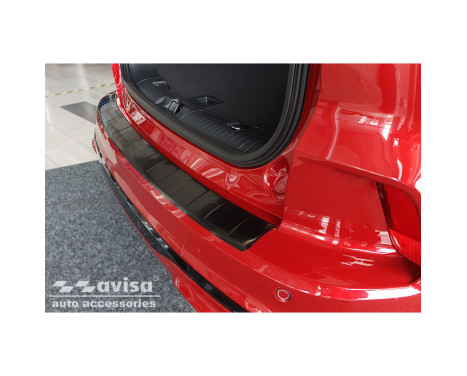 Black Stainless Steel Rear Bumper Protector suitable for Ford Kuga III ST-Line 2019- 'Ribs', Image 4