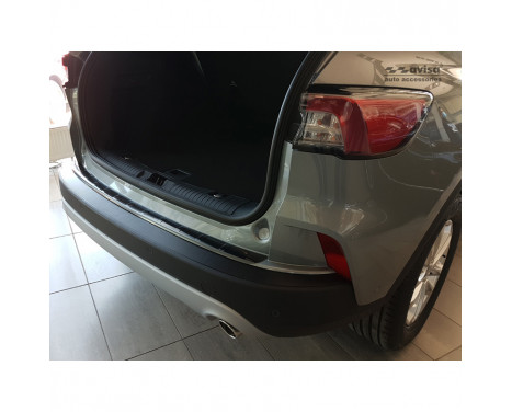 Black Stainless Steel Rear Bumper Protector suitable for Ford Kuga III Titanium/Trend/Cool+Connect 2019- excl. S