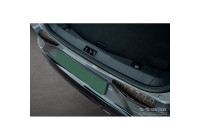 Black Stainless Steel Rear Bumper Protector suitable for Ford Mustang Mach-E 2020- 'Ribs' (2-Piece)