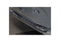 Black stainless steel rear bumper protector suitable for Ford Transit Custom 2023 - 'Ribs'