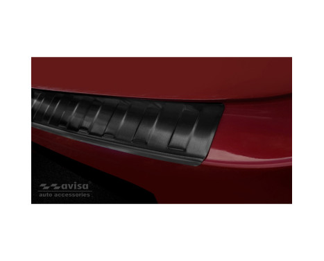 Black Stainless Steel Rear Bumper Protector suitable for Hyundai i10 HB 5-door 2019- 'Ribs', Image 3