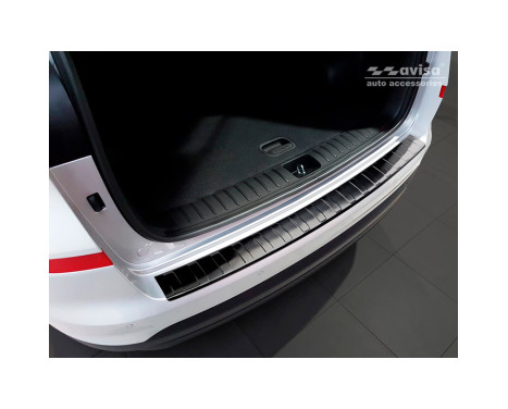 Black stainless steel rear bumper protector suitable for Hyundai Tucson FL 2018-'Ribs'