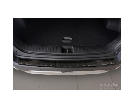 Black Stainless Steel Rear Bumper Protector suitable for Kia Sportage V 2021- 'Ribs', Image 2