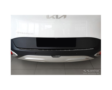 Black Stainless Steel Rear Bumper Protector suitable for Kia Sportage V 2021- 'Ribs', Image 3