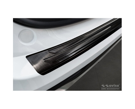 Black Stainless Steel Rear Bumper Protector suitable for Lexus NX II 2021- 'Lines', Image 3