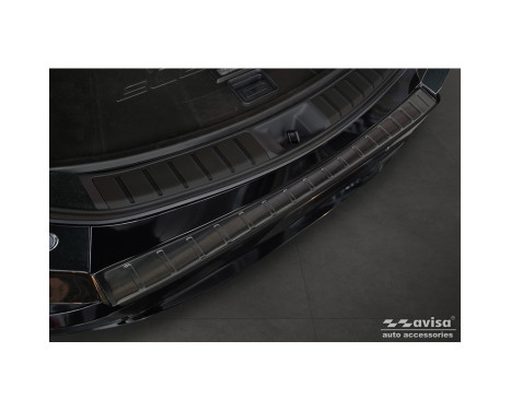Black Stainless Steel Rear Bumper Protector suitable for Lexus RZ 2023 - 'Ribs'
