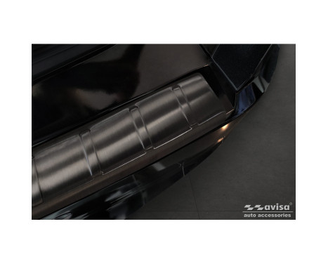 Black Stainless Steel Rear Bumper Protector suitable for Lexus RZ 2023 - 'Ribs', Image 3