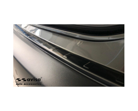 Black stainless steel Rear bumper protector suitable for Mazda CX-30 2019- 'Ribs', Image 2